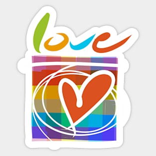 Chequered love Sticker